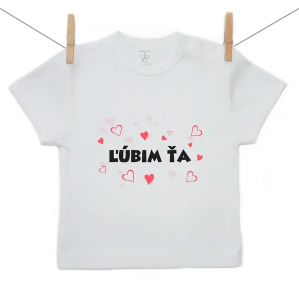 Boodyy Tričko s krátkym rukávom Ľúbim ťa 86 (12-18 mesiacov)