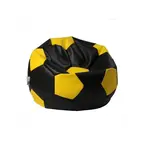 Sedací vak lopta 100x100 cm čierno-žltá