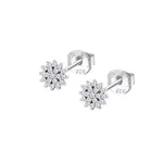 Lotus Silver Stříbrné náušnice se zirkony Kytičky LP3081-4/1
