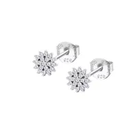 Lotus Silver Stříbrné náušnice se zirkony Kytičky LP3081-4/1