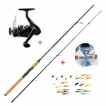 Mistrall prut lamberta xr spin 2,4 m 10-30 g + naviják + vlasec + gumové nástrahy