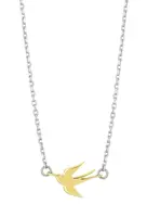 Preciosa Stříbrný náhrdelník Pozlacená vlaštovka 5373Y00