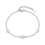 MOISS Elegantní stříbrný náramek se zirkony B0000857