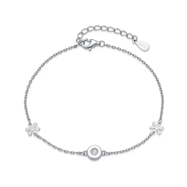 MOISS Elegantní stříbrný náramek se zirkony B0000857