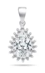 Brilio Silver Třpytivý stříbrný přívěsek s čirými zirkony Kapka PT98W