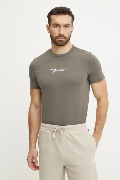 Tričko Guess šedá barva, s potiskem, U5GM02 KCD31