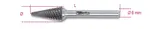 Beta tools Pilník rotační z karbidu, 426md/t16, kuželový 16 x 25 x 70 mm, stopka 6mm