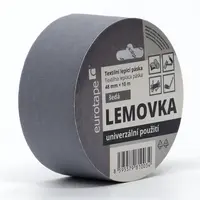 EUROTAPE Textilní lepící páska Lemovka, 48 mm, 10 m, různé barvy Barva: šedá