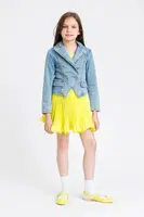Dětská sukně Twinset žlutá barva, mini, áčková, 251GJ2QQ5