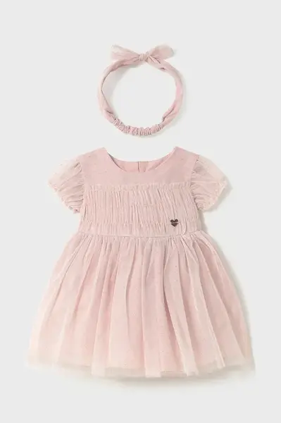 Dívčí šaty Mayoral růžová barva, mini, 1902