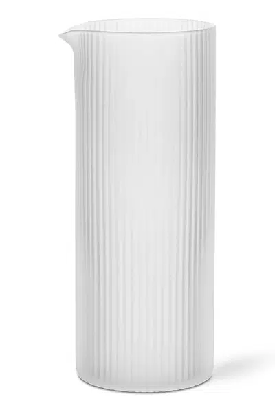 Džbán na mléko ferm LIVING Ripple Milk Jug 400 ml bílá barva