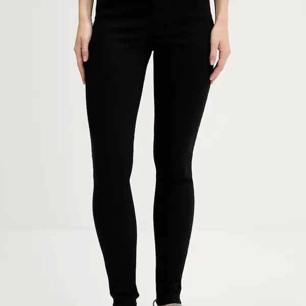 Džíny Tommy Jeans dámské, černá barva, DW0DW19935