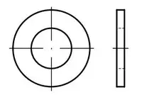 MDtools Podložky ploché DIN 125, pozinkované, pro 6hranné šrouby, různé rozměry Velikost: M12