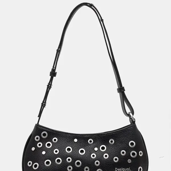 Kabelka Desigual REBEL ALSACIA BLACK černá barva, 25SAXP70