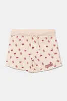 Dětské bavlněné šortky Guess béžová barva, vzorované, nastavitelný pas, K5GD05 KA6R4