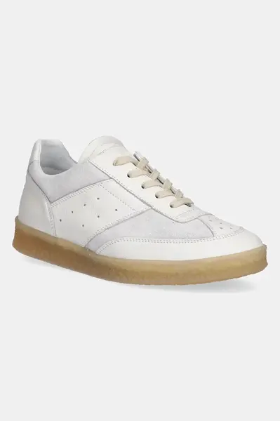Kožené tenisky MM6 Maison Margiela bílá barva, S59WS0235
