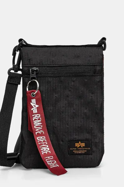 Ledvinka Alpha Industries Travel Sling Bag černá barva, 156950