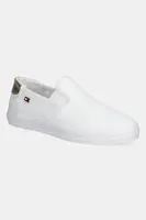 Tenisky Tommy Hilfiger VULC CANVAS SLIP-ON SNEAKER bílá barva, FW0FW08645