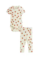 Dětská bavlněná souprava Mini Rodini Outlined hearts