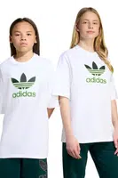 Dětské bavlněné tričko adidas Originals bílá barva, s aplikací, JV8555