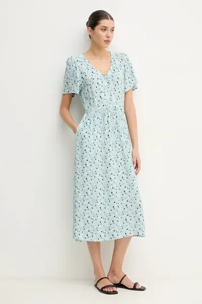 Šaty Marc O'Polo modrá barva, midi, 5000006161