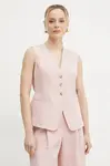 Vesta s příměsí lnu BOSS Orange růžová barva, 50546216