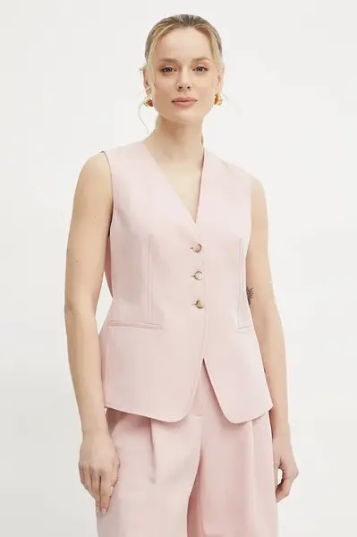 Vesta s příměsí lnu BOSS Orange růžová barva, 50546216