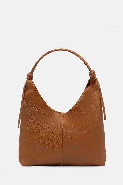 Kožená kabelka Answear.LAB hnědá barva