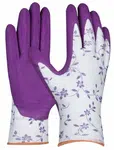 GEBOL - FLOWER LILA zahradní rukavice s latexovou vrstvou - velikost 8 (blistr) Velikost: 6