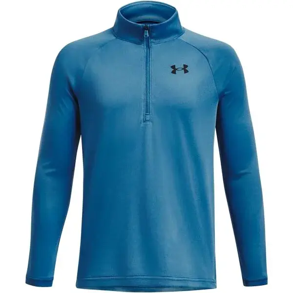 Under Armour TECH 2.0 1/2 ZIP Chlapecké triko s dlouhým rukávem, modrá, velikost XL