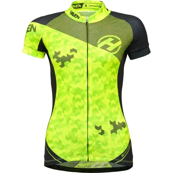 HAVEN SINGLETRAIL NEO WOMEN Dámský cyklistický dres, reflexní neon, velikost