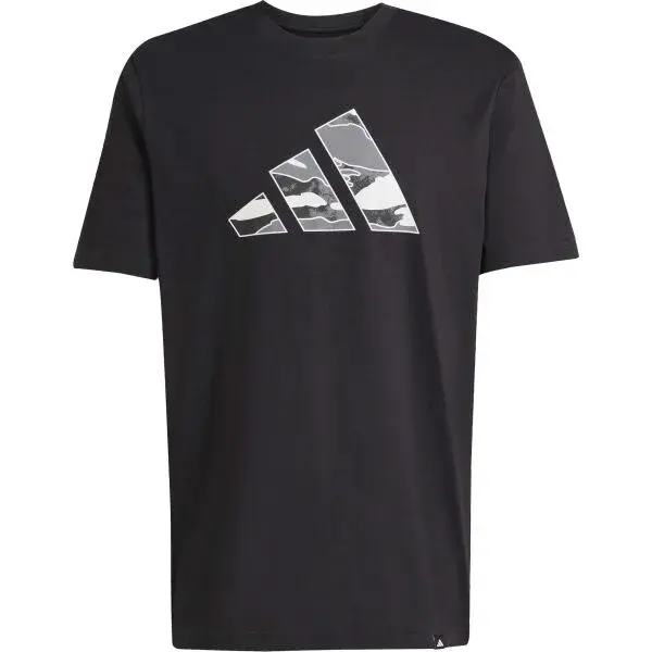 adidas M CAMO LOGO TEE Pánské triko, černá, velikost