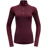 Devold DUO ACTIVE WOMAN ZIP NECK Dámský rolák, vínová, velikost