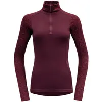 Devold DUO ACTIVE WOMAN ZIP NECK Dámský rolák, vínová, velikost