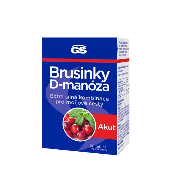 GS Brusinky Akut &amp; D-manóza Akut, 20 tablet