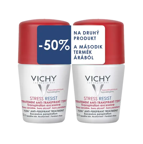 VICHY Stress resist 72h proti nadměrnému pocení roll-on 2x50ml