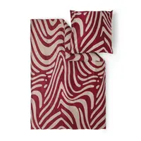 S. Oliver POVLEČENÍ, makosatén, bordeaux, béžová, 135/200 cm