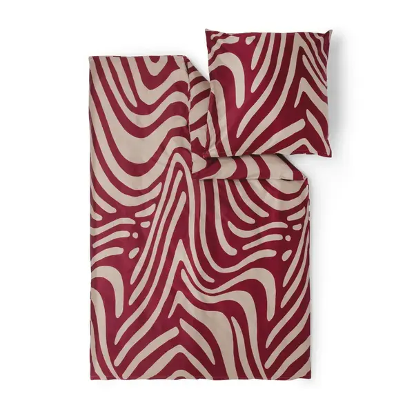 S. Oliver POVLEČENÍ, makosatén, bordeaux, béžová, 135/200 cm