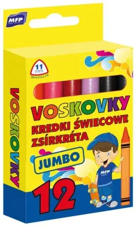 Voskovky MFP Jumbo 12 ks barev - trojhranné