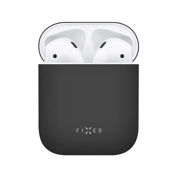 Ultratenké silikonové pouzdro FIXED Silky pro Apple Airpods, černá
