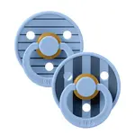 BIBS STUDIO Colour Pin cumlíky z prírodného kaučuku 2ks - veľkosť 2 - Sky Blue Mix