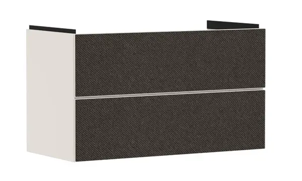 Hansgrohe Xevolos E - Umývadlová skrinka, 98x58x48 cm, 2 zásuvky, matná béžová/textilná tmavá sivá 54182660