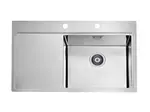 Alveus Pure - Drez 86x53 cm, s ovládaním odtoku, pravý, nerezová 1103653