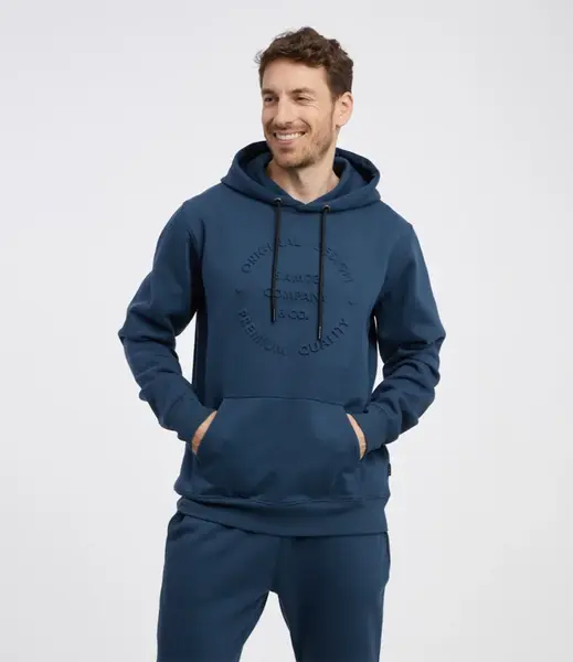 Pánská mikina s kapucí albus sam 73 modrá m