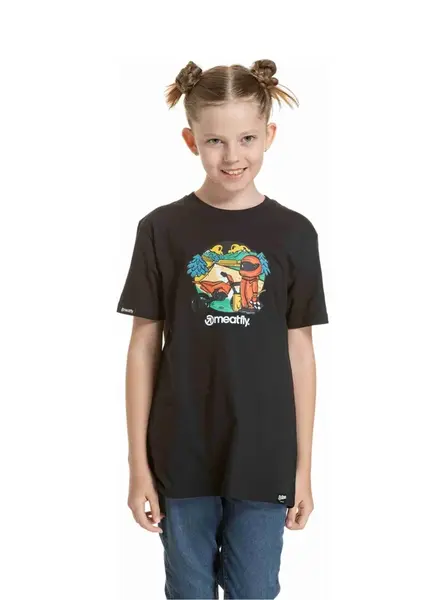 Meatfly dětské tričko Moto Black | Černá | Velikost 146 | 100% bavlna