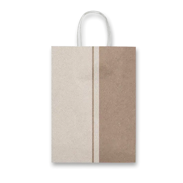 Dárková taška Sadoch Kraft White Stripe - 360 x 120 x 410 mm
