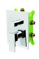 Novaservis Nobless Edge - Baterie pod omítku pro 3 spotřebiče s tělesem, chrom BOX36051RX,0