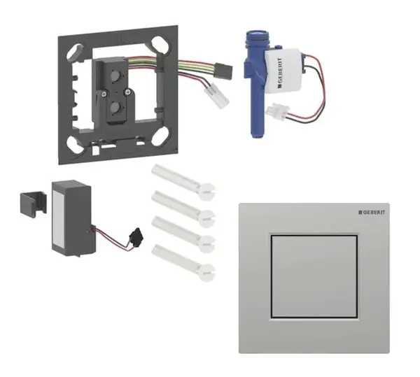 Geberit - Pneumatické ovládání splachování pisoáru typu 01, easy to clean, matný chrom 116.064.JQ.1