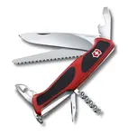 VICTORINOX - Velký kapesní nůž Ranger 55 Grip, 12 funkcí, červená 0.9563.C