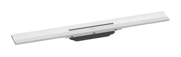 Hansgrohe RainDrain Flex - Lineární sprchový žlab s nerezovým roštem 700, ke stěně, zkrátitelný, matná bílá 56050700
